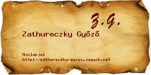 Zathureczky Győző névjegykártya